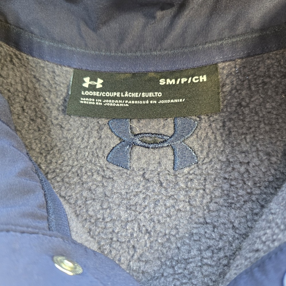 Under Armour Specialist Henley 2.0 Mens M Fleece Pullover Sweater Navy Old Money - Picture 5 of 10